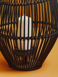 Orsina Rounded Design Lantern, Modern Candlestick Lantern, Candle Lantern, Versatile Lantern in Black - thumbnail 5