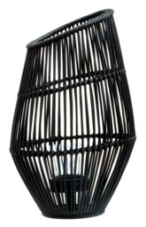 Orsina Rounded Design Lantern, Modern Candlestick Lantern, Candle Lantern, Versatile Lantern in Black - thumbnail 1