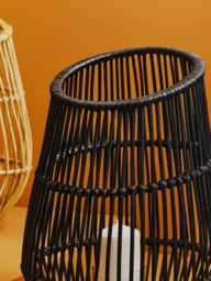 Orsina Rounded Design Lantern, Modern Candlestick Lantern, Candle Lantern, Versatile Lantern in Black - thumbnail 4