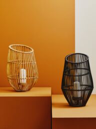 Orsina Rounded Design Lantern, Modern Candlestick Lantern, Candle Lantern, Versatile Lantern in Black - thumbnail 3