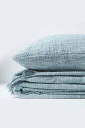Homescapes Nirvana Cotton Cushion Cover in Grey - Size: 60 cm x 60 cm - thumbnail 5