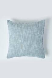 Homescapes Nirvana Cotton Cushion Cover in Grey - Size: 60 cm x 60 cm - thumbnail 1