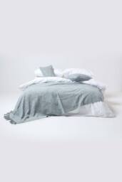 Homescapes Nirvana Cotton Cushion Cover in Grey - Size: 60 cm x 60 cm - thumbnail 4