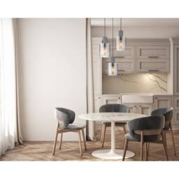 Netlighting Tulivar Cluster Pendant Grey Smoke Glass Shade 3x E27 - thumbnail 3