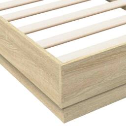 Berkfield Home Bed Frame without Mattress Sonoma Oak 90x190 cm Single Engineered Wood in Light Brown - thumbnail 7