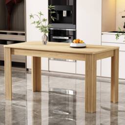 ModernLuxe MDF rectangular dining table with modern style & simple design in Natural - thumbnail 3