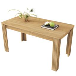 ModernLuxe MDF rectangular dining table with modern style & simple design in Natural - thumbnail 4