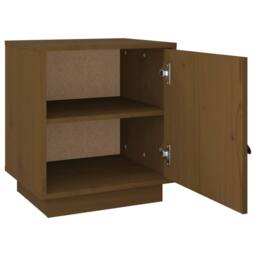 Berkfield Home Beautiful Bedside Cabinet Honey Brown 40x34x45 cm Solid Wood Pine - Size: 40 x 34 x 45 cm - thumbnail 7