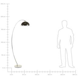 Wyld and Coco Aura Arc Floor Lamp 188cm - Gold Arc with Chrome Leg - thumbnail 9