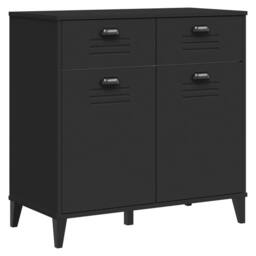Berkfield Home Sideboard VIKEN Black 80x40x80 cm Engineered Wood - Size: 80 x 40 x 80 cm - thumbnail 3