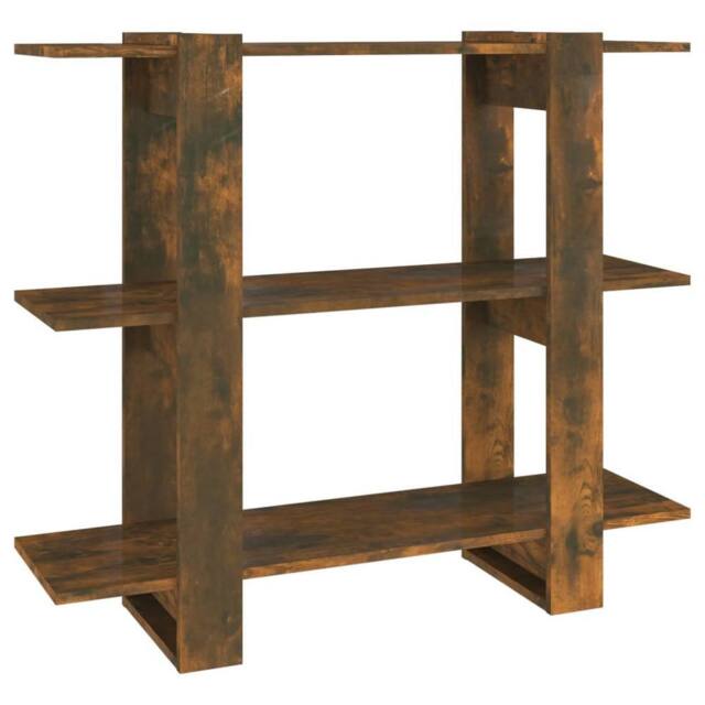 Berkfield Home Book Cabinet/Room Divider Smoked Oak 100x30x87 cm in Brown - Size: 100 x 30 x 87 cm - image 1