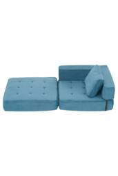 Living and Home Corduroy Folding Sofa Bed with Pillow in Blue - thumbnail 6