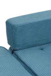 Living and Home Corduroy Folding Sofa Bed with Pillow in Blue - thumbnail 8