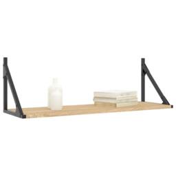 Berkfield Home Wall Shelves 2 pcs Sonoma Oak 80x25x25.5 cm Engineered wood in Natural - thumbnail 3