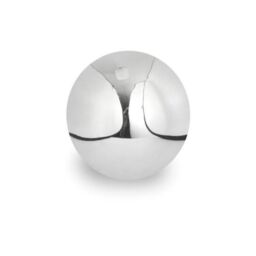 Marco Paul 20cm Silver Stainless Steel Gazing Ball Garden Ornament - thumbnail 8