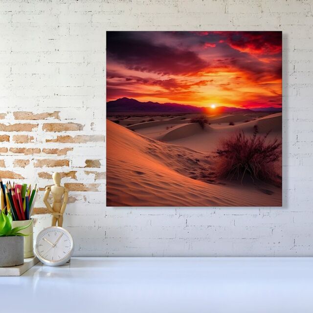 Warren Reed - Designer Sunset In The Desert Canvas - Size: w10 inch x h10 inch - image 1
