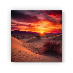 Warren Reed - Designer Sunset In The Desert Canvas - Size: w10 inch x h10 inch - thumbnail 2