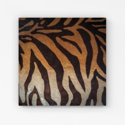 "Warren Reed - Designer Tiger Skin Print Canvas in Brown - Size: W16"" x H16""" - thumbnail 1