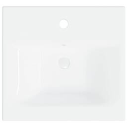 Berkfield Home Built-in Basin with Faucet 42x39x18 cm Ceramic White - Size: 42 x 39 x 18 cm - thumbnail 8