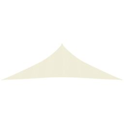 Berkfield Home Sunshade Sail 160 g/m ² Cream 3.5x3.5x4.9 m HDPE in Beige - thumbnail 2