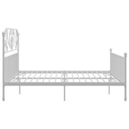 Berkfield Home Bed Frame White Metal 200x200 cm - thumbnail 4