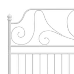 Berkfield Home Bed Frame White Metal 200x200 cm - thumbnail 5