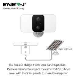 ENER-J Smart Wireless 1080P Camera with Floodlights & Solar Panel in White - Size: 25 cm diameter x 19 cm high - thumbnail 3