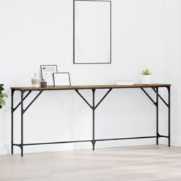 Berkfield Home Console Table Old Wood 200x29x75 cm Engineered Wood in Brown - Size: 200 x 29 x 75 cm - thumbnail 1