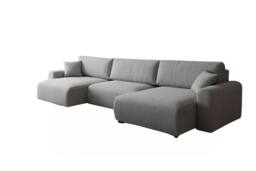 Stratus Interiors U-Shape 6 Seater Sofa Bed with Sleeping Function & Bedding Storage in Grey - thumbnail 2