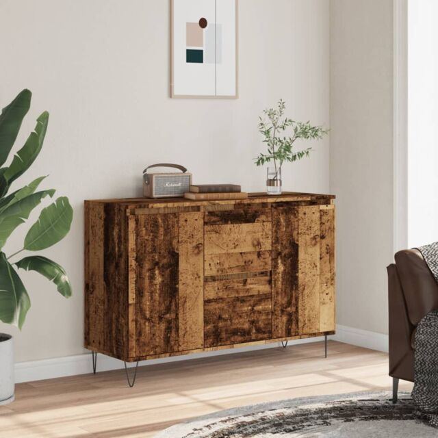 Berkfield Home Sideboard Old Wood 104x35x70 cm Engineered Wood in Brown - Size: 104 x 35 x 70 cm - image 1