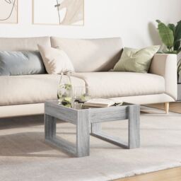 Berkfield Home Coffee Table with Infinity LED Grey Sonoma 50x53x30 cm - Size: 50 x 53 x 30 cm - thumbnail 4