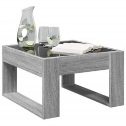 Berkfield Home Coffee Table with Infinity LED Grey Sonoma 50x53x30 cm - Size: 50 x 53 x 30 cm - thumbnail 5