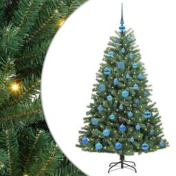 Berkfield Home Artificial Hinged Christmas Tree Green 150 cm PVC & Metal - thumbnail 2