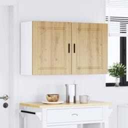 Berkfield Home Kitchen Wall Cabinets 2 pcs¬†Porto Artisan Oak Engineered Wood in Brown - thumbnail 1