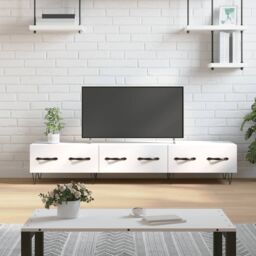 Berkfield Home TV Cabinet White 150x36x30 cm Engineered Wood - Size: 150 x 36 x 30 cm