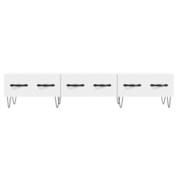 Berkfield Home TV Cabinet White 150x36x30 cm Engineered Wood - Size: 150 x 36 x 30 cm - thumbnail 5