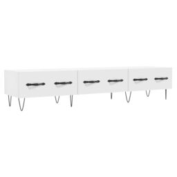 Berkfield Home TV Cabinet White 150x36x30 cm Engineered Wood - Size: 150 x 36 x 30 cm - thumbnail 2