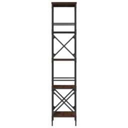 Berkfield Home Bookcase 5-Tier Brown Oak 59x35x171 cm Engineered Wood - Size: 59 x 35 x 171 cm - thumbnail 5
