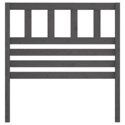 Berkfield Home Bed Headboard Grey 96x4x100 cm Solid Wood Pine - Size: 96 x 4 x 100 cm - thumbnail 3