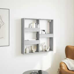 Berkfield Home Wall Cabinet Grey Sonoma 80x15x80 cm Engineered Wood - Size: 80 x 15 x 80 cm - thumbnail 1