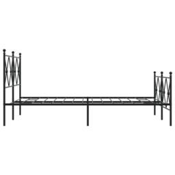 Berkfield Home Metal Bed Frame without Mattress with Footboard Black 120x200cm - Size: Small Double - thumbnail 5