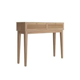 Wyld Haus Waterford Oak & Rattan Dressing Table 2 Drawers in Natural - thumbnail 3