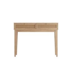 Wyld Haus Waterford Oak & Rattan Dressing Table 2 Drawers in Natural - thumbnail 2