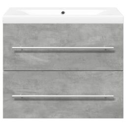 Berkfield Home 2 Piece Bathroom Furniture Set Concrete Grey Engineered Wood - thumbnail 4