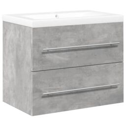 Berkfield Home 2 Piece Bathroom Furniture Set Concrete Grey Engineered Wood - thumbnail 2