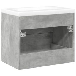 Berkfield Home 2 Piece Bathroom Furniture Set Concrete Grey Engineered Wood - thumbnail 6