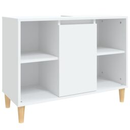 Berkfield Home Sink Cabinet White 80x33x60 cm Engineered Wood - Size: 80 x 33 x 60 cm - thumbnail 2