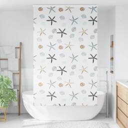 Berkfield Home Shower Roller Blind with Cassette 140x240 cm Fabric Width 136 cm in White - thumbnail 1