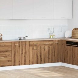 Berkfield Home Drawer Bottom Cabinet Lyon Artisan Oak 80x46x81.5 cm Engineered Wood in Brown - thumbnail 3