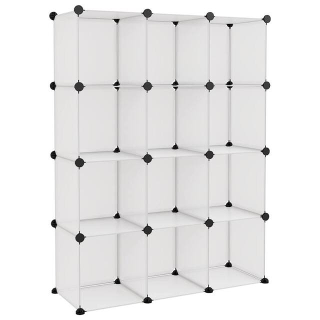 Berkfield Home Storage Cube Organiser with 12 Cubes Transparent PP in Clear - image 1